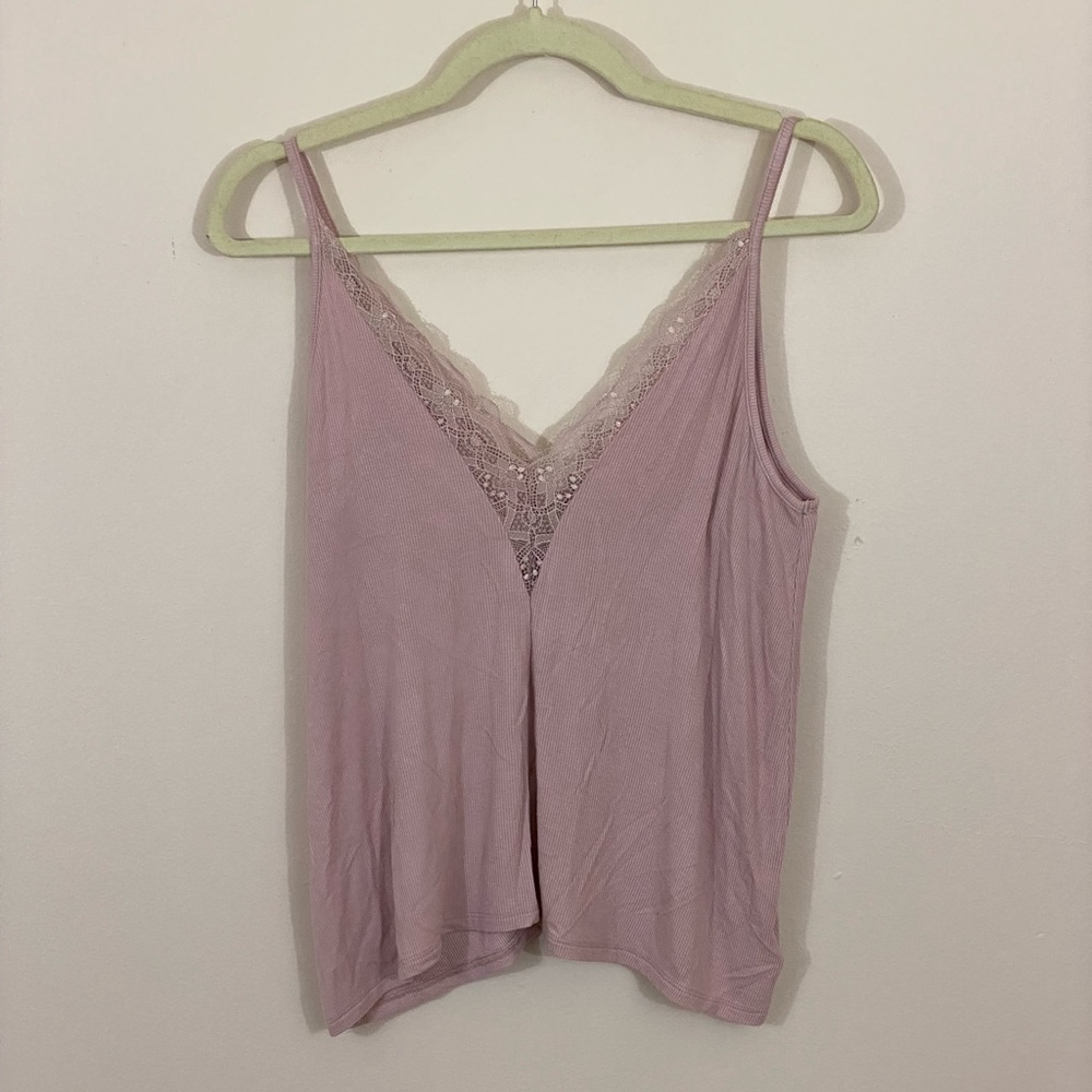 AMERICAN Eagle Ribbed Soft Lace Tank Size XS